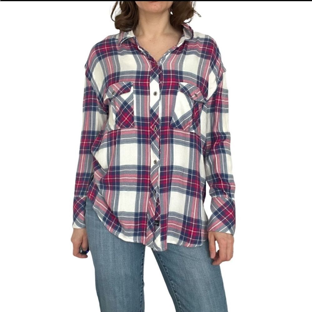 Rails x Free People plaid button up shirt M